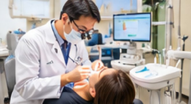 歯科医師が治療している様子