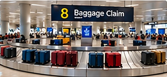 空港の荷物受取所