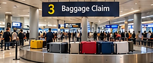 空港の荷物受取所