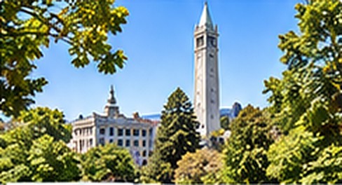 カリフォルニア大学バークレー校の時計台と校舎
