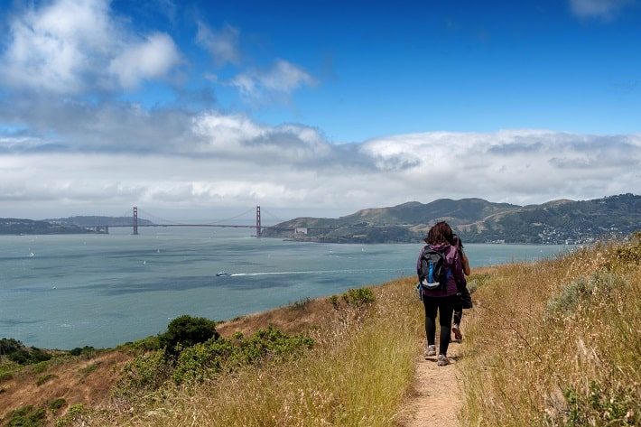 Angel Island の、Mt. Livermoreへのトレイル